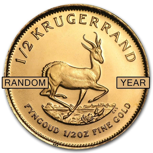 1 oz Gold Krugerrand Random Year Gold Coin