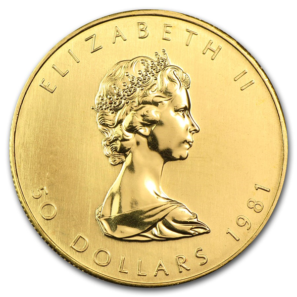 2021 1 oz Canadian Gold Maple Leaf Coin